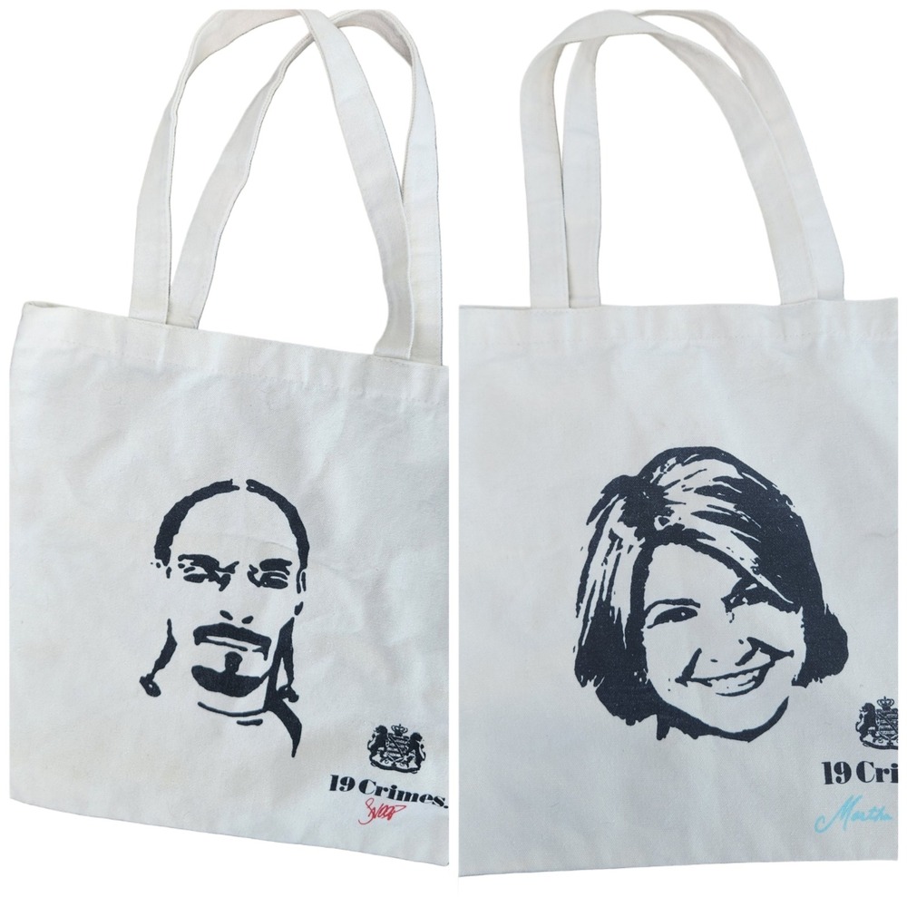 19 Crimes‎ Wine Tote Bag Snoop Dogg Martha Stewart Graphic Canvas